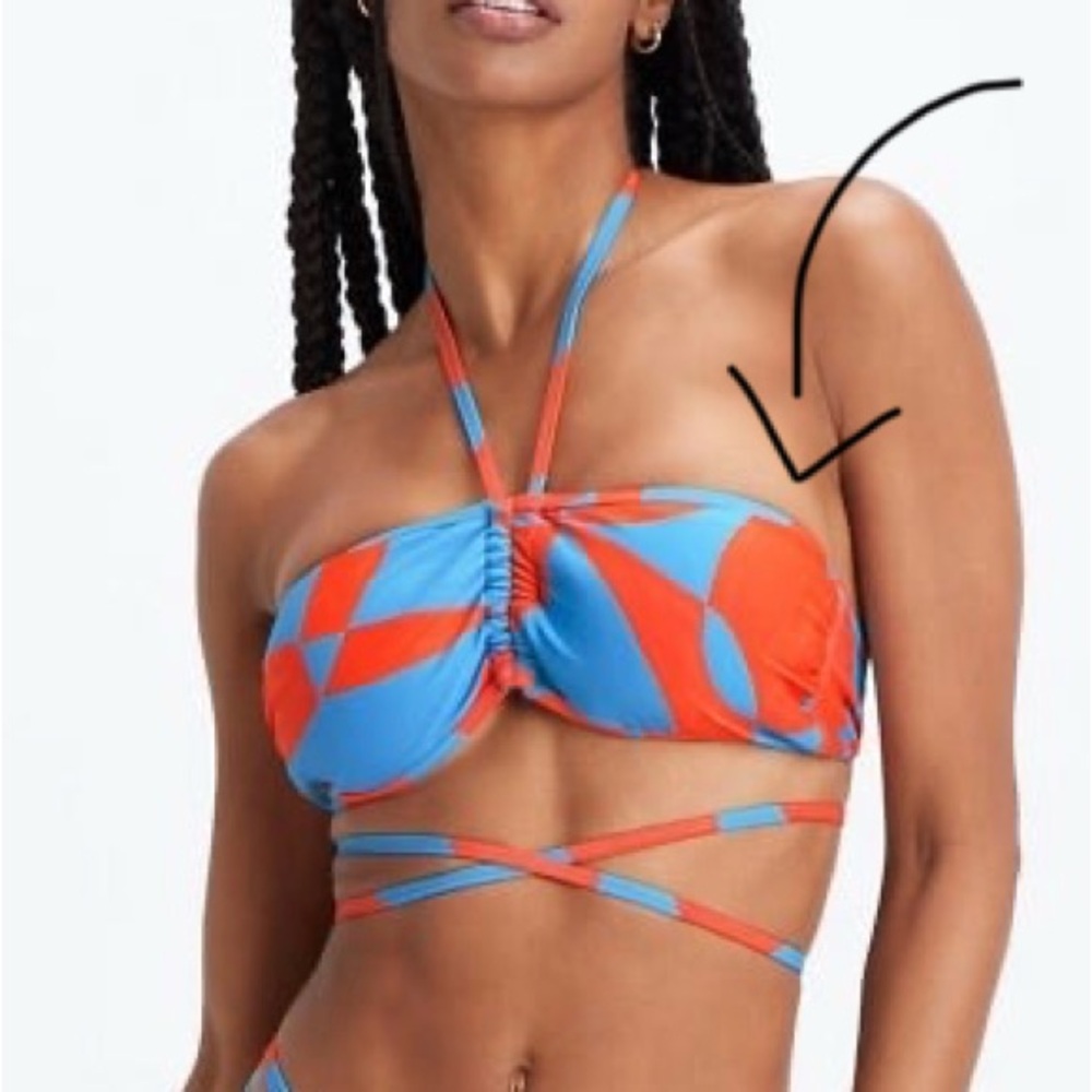 Stylish Blue and Orange Women's Bikini